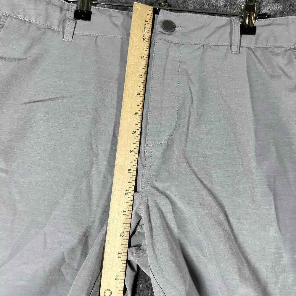 Faherty Shorts Mens 33 Waist Gray Chino Microfiber Stretch Pockets All Day